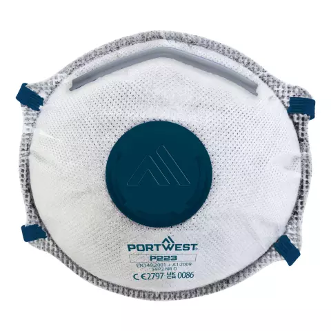 Portwest FFP2 Carbon Valved Dolomite Respirator, White