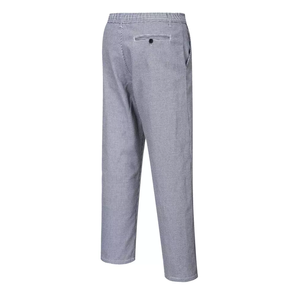 Portwest S068HTR, Harrow Chefs Trousers, Houndstooth, image 4, gallery thumbnail