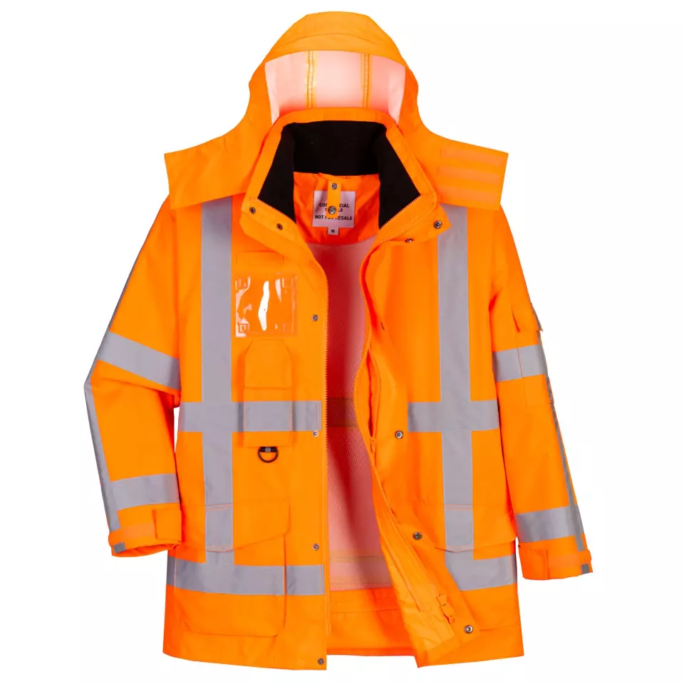 Portwest R461ORR, RWS Hi-Vis 3-in-1 Traffic Jacket, Orange, image 3, gallery thumbnail
