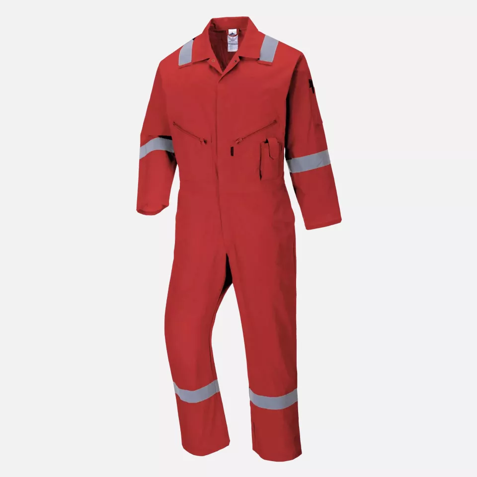Portwest C814RER, Iona Cotton Coverall, Red, image 4, gallery thumbnail