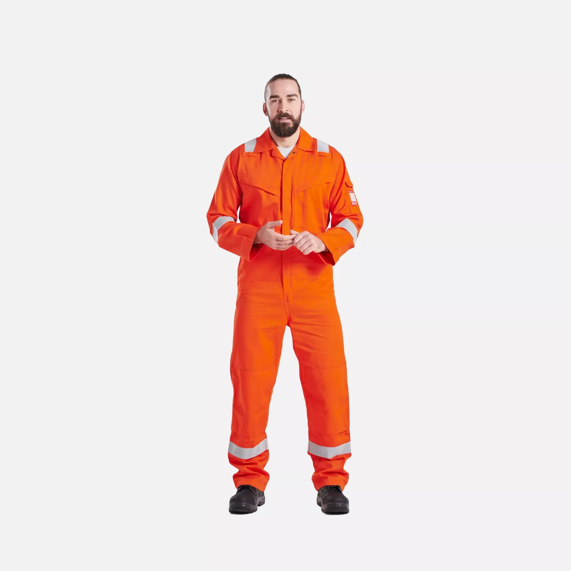 Portwest FR21ORR, Bizflame Work flammhemmender superleichter antistatischer Overall, Orange, image 2