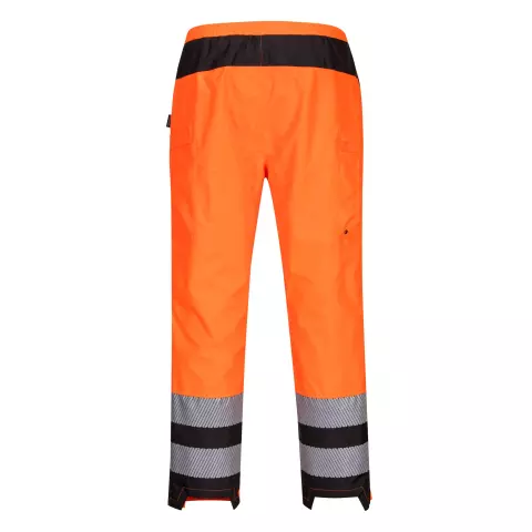 Portwest PW3 Hi-Vis Women's Rain Trousers, Orange/Black