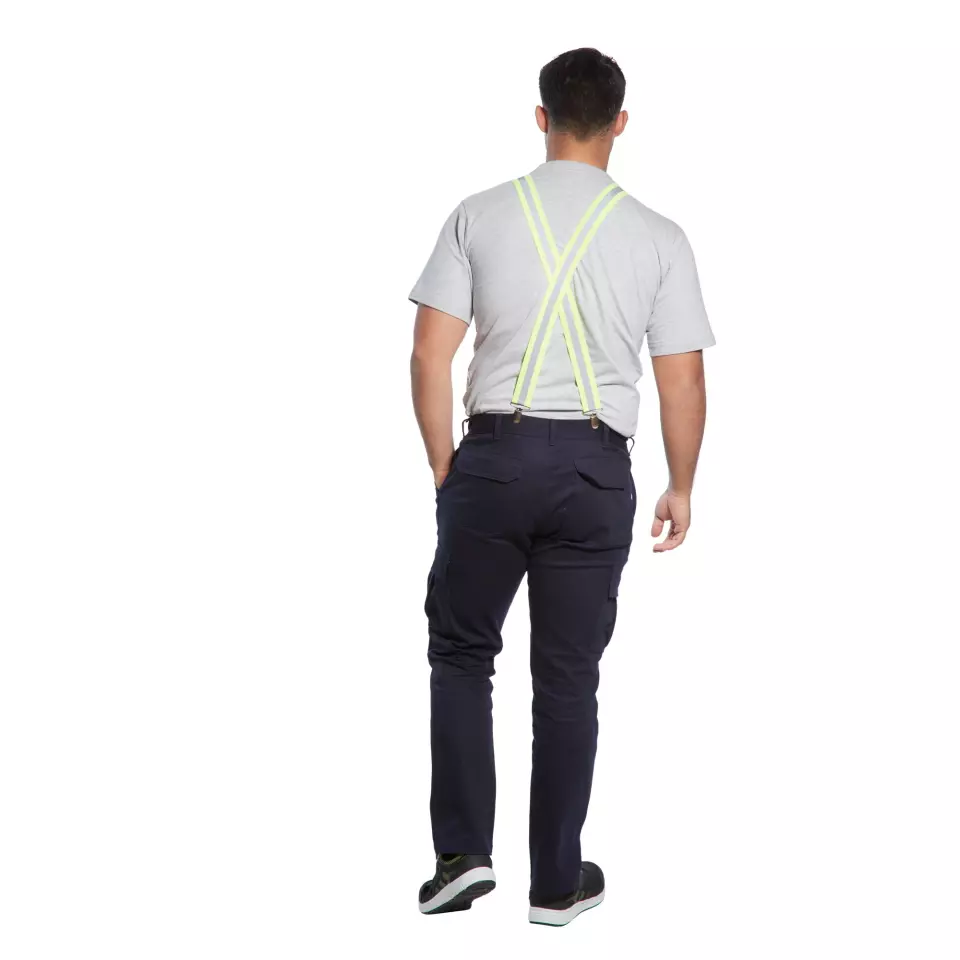 Portwest HV56YER, Hi-Vis Trousers Braces, Yellow, image 3, gallery thumbnail