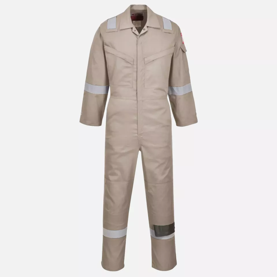 Portwest FR21KHR, Bizflame Work FR superleichter antistatischer Overall, Khaki, image 1, gallery thumbnail