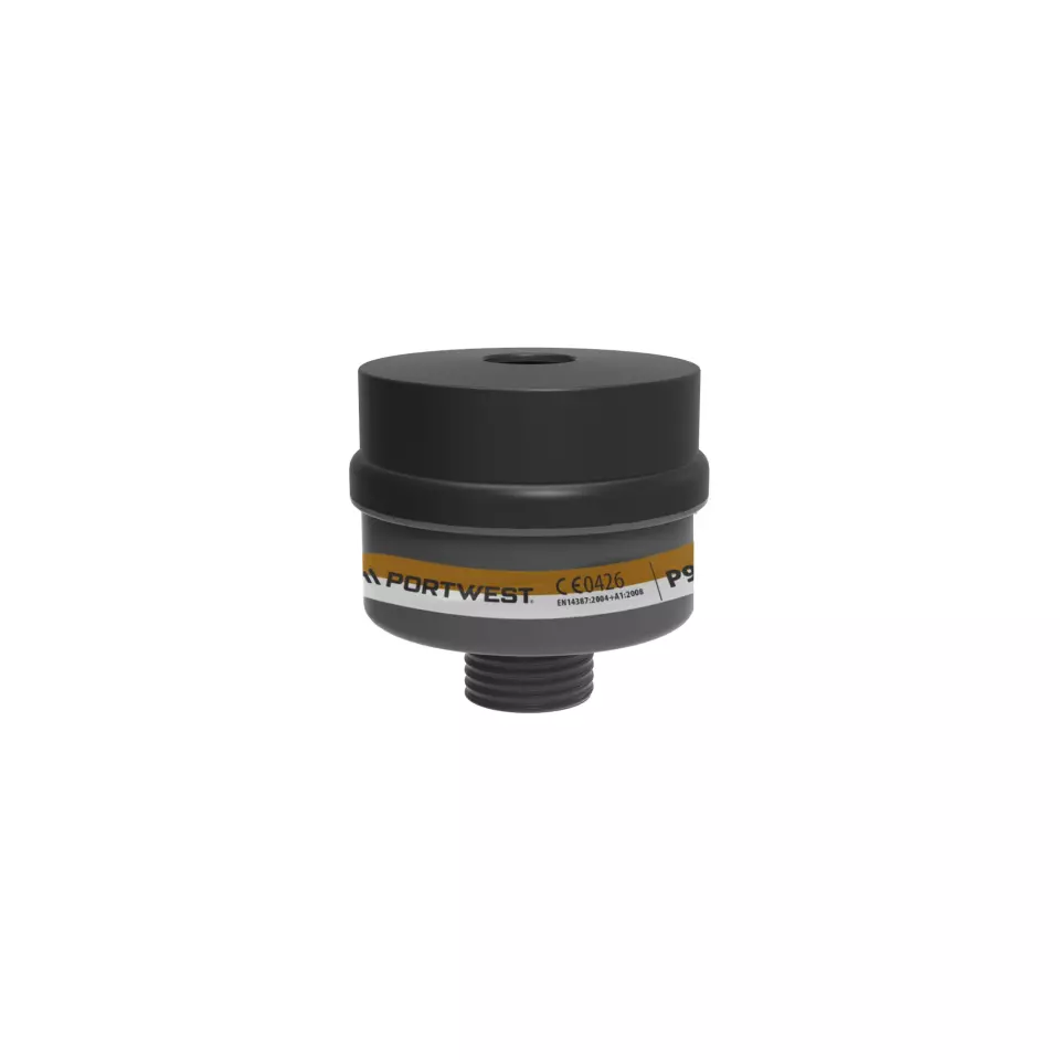 Portwest P956BKR, A2P3 Combination Filter Universal Thread, Black, image 1, gallery thumbnail
