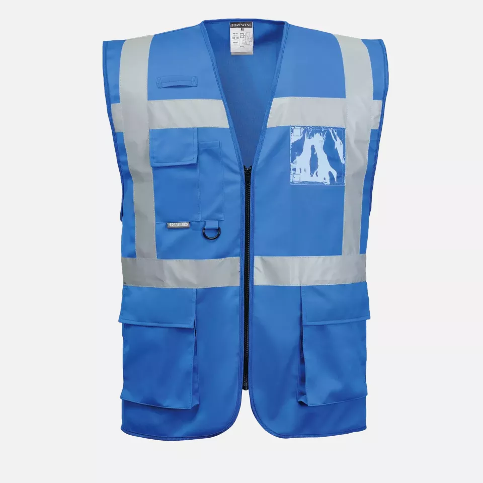 Portwest F476RBR, Iona Executive Vest, Royal Blue, image 1, gallery thumbnail