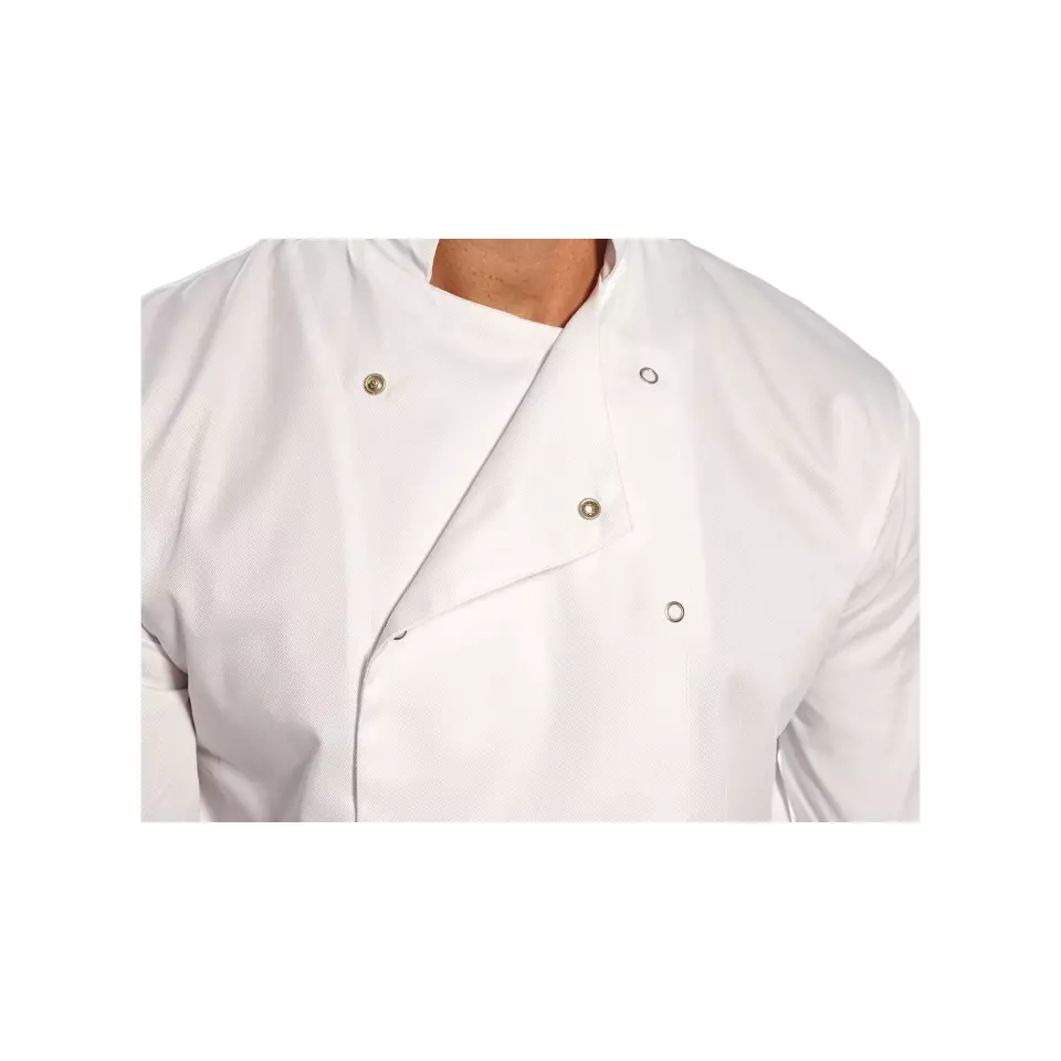 Portwest C733WHR, Chef's Cumbria Jacket S/S, White, image 4, gallery thumbnail