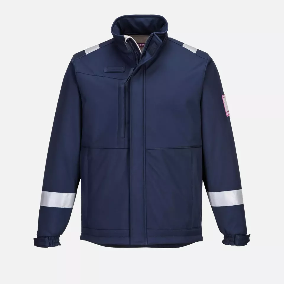 Portwest MV73NAR, Modaflame Softshell Jacket, Navy, image 1, gallery thumbnail
