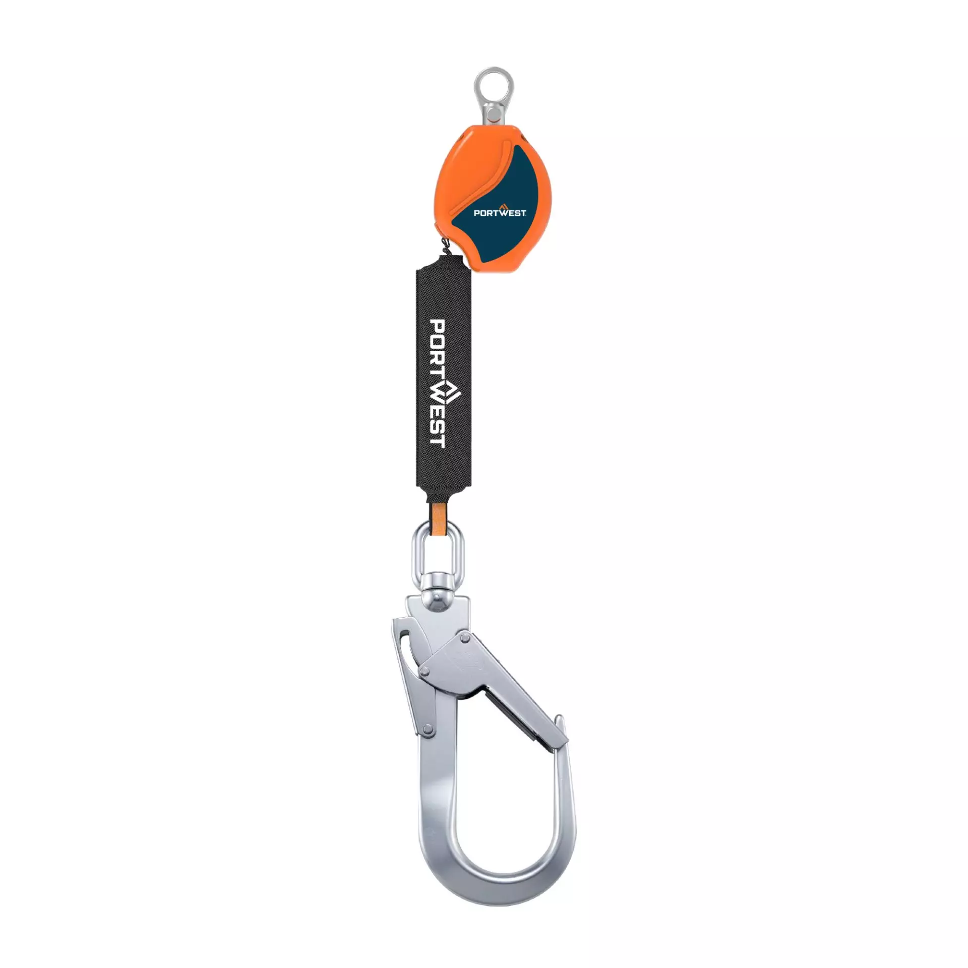 Portwest FP80O8R, 2m Self Retract Lifeline 140kg, Orange/Black, image 1