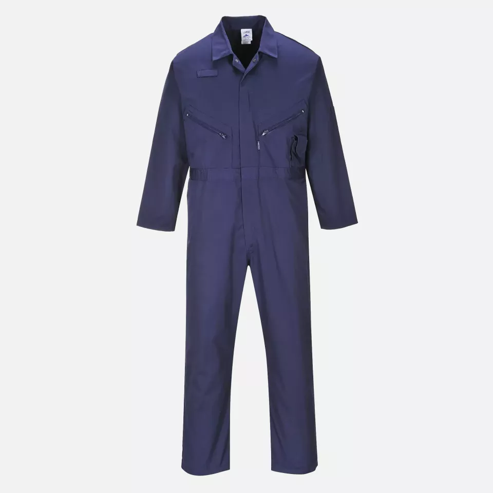 Portwest C813NAT, Liverpool Zip Coverall, Navy Tall, image 1, gallery thumbnail