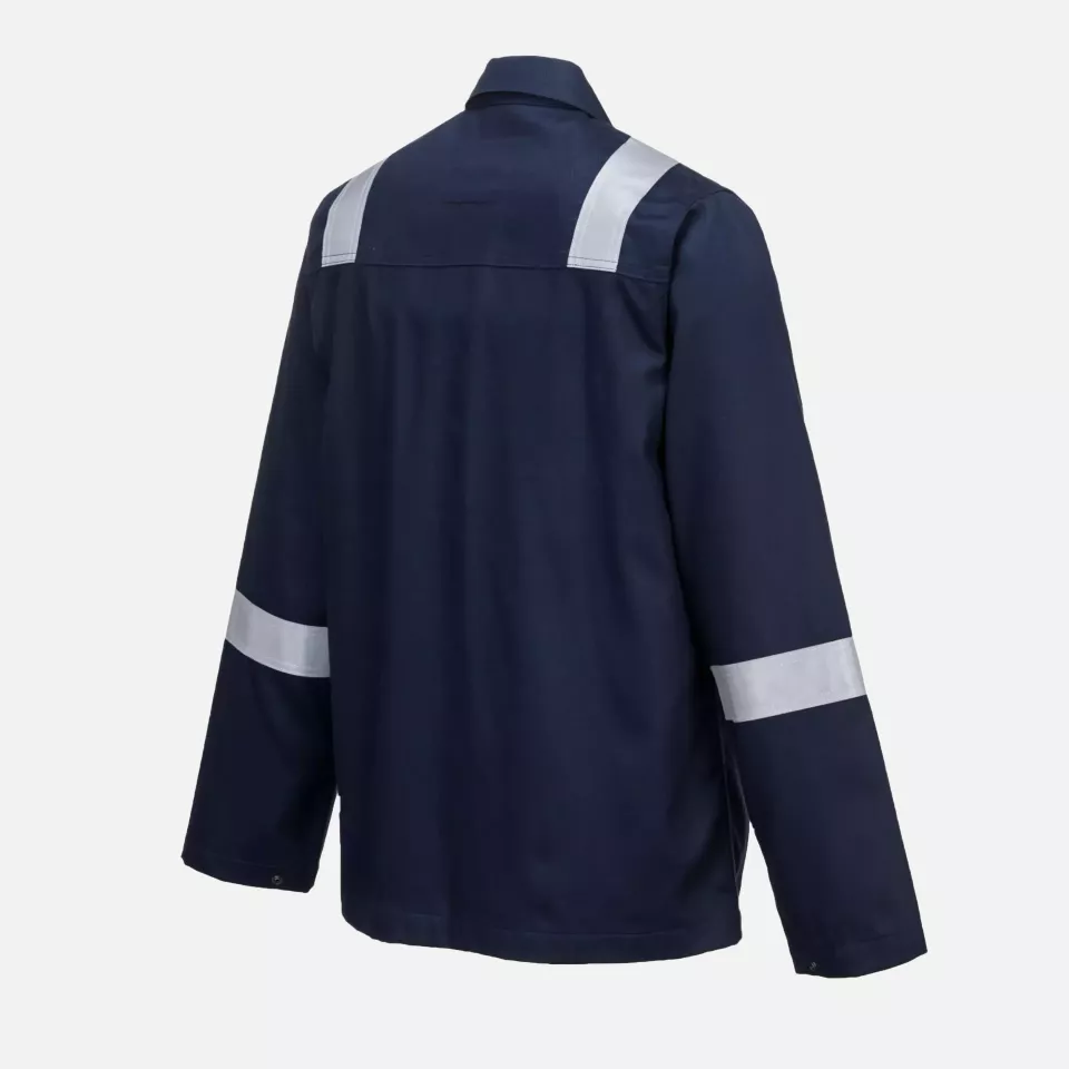 Portwest BZ13NAR, Bizweld Iona FR Jacket, Navy, image 3, gallery thumbnail