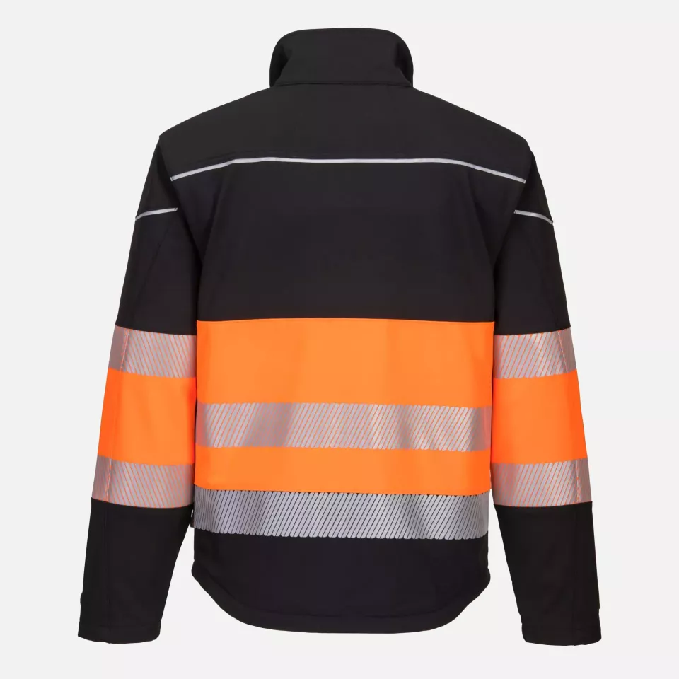 Portwest PW375BKO, PW3 Hi-Vis Class 1 Softshell (3L), Black/Orange, image 2, gallery thumbnail