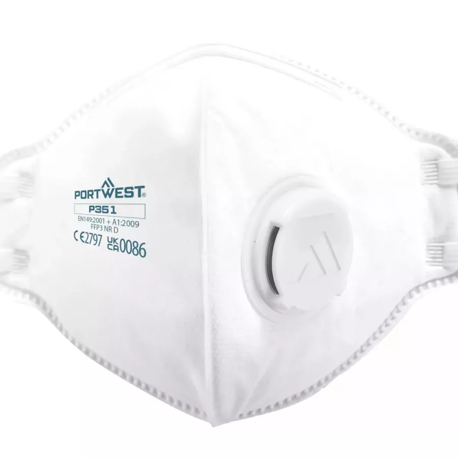 **Flat Fold Design** collapses neatly so the respirator is easy to carry and always ready when you need it.