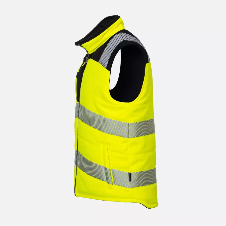 Portwest PW374YBR, PW3 Hi-Vis Reversible Bodywarmer, Yellow/Black, image 4, gallery thumbnail