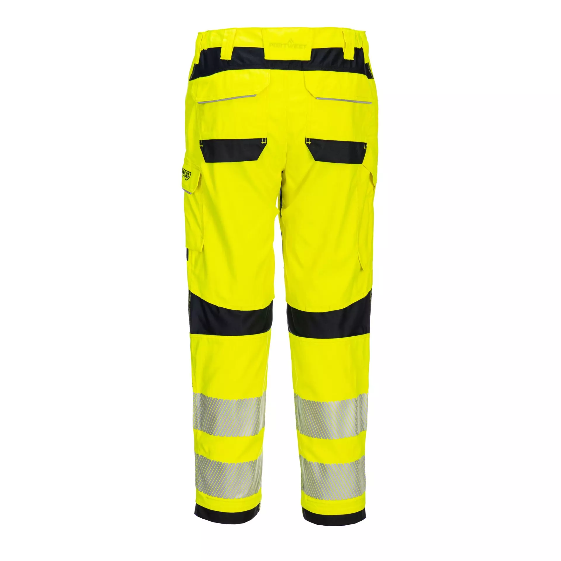 Portwest FR409YBR, PW3 FR Modaflame Hi-Vis Women's Work Trousers, Yellow/Black, image 2