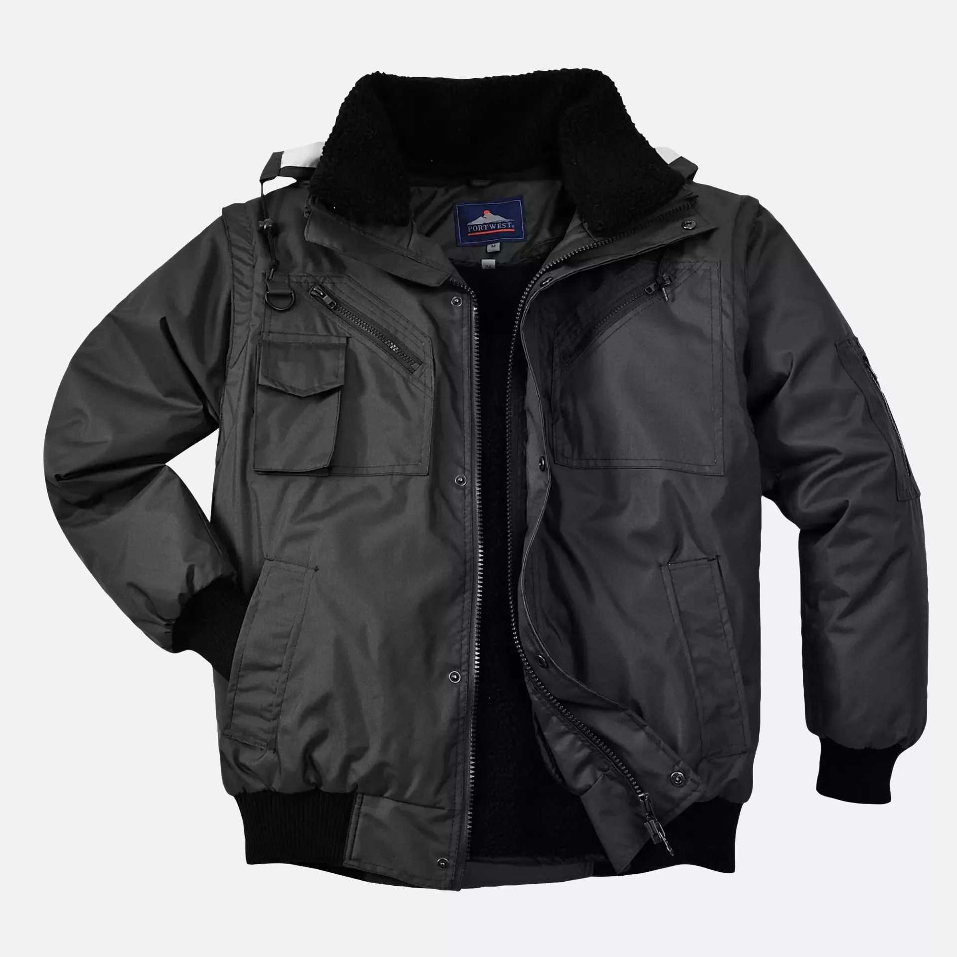 Portwest F465BKR, 3-in-1 Bomber Jacket, Black, image 7