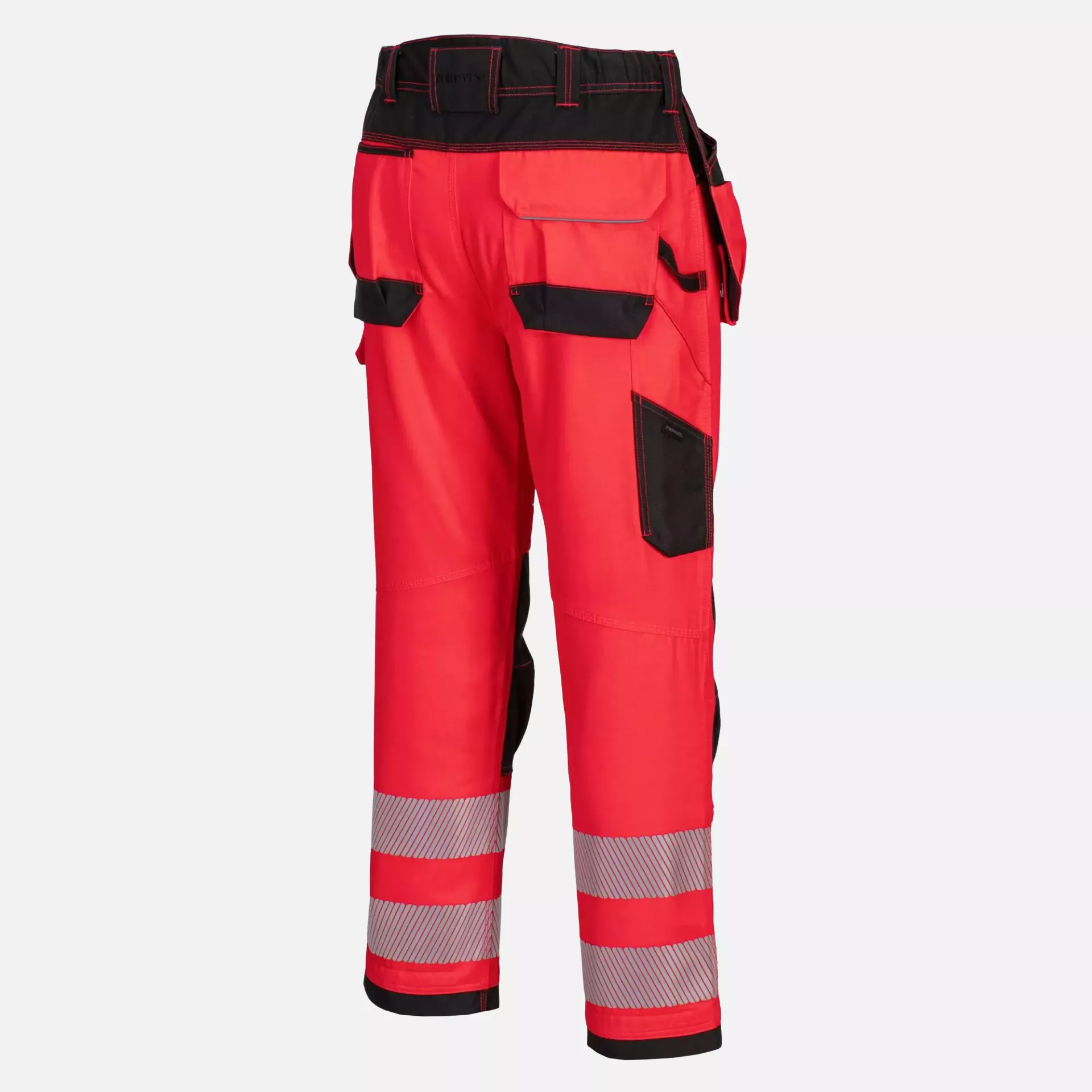 Portwest T501RBK, PW3 Hi-Vis Arbeitshose mit Holstertaschen, Rot/Schwarz, image 4