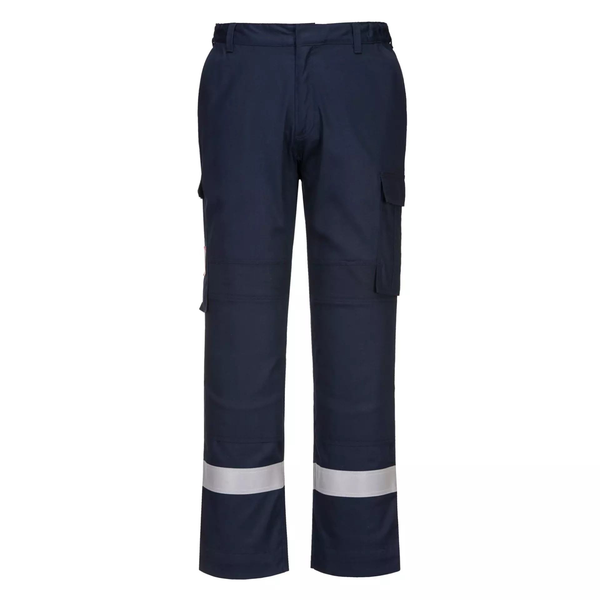 Portwest FR401NAR, Bizflame Work Lightweight Stretch Panelled Trousers, Navy, image 1