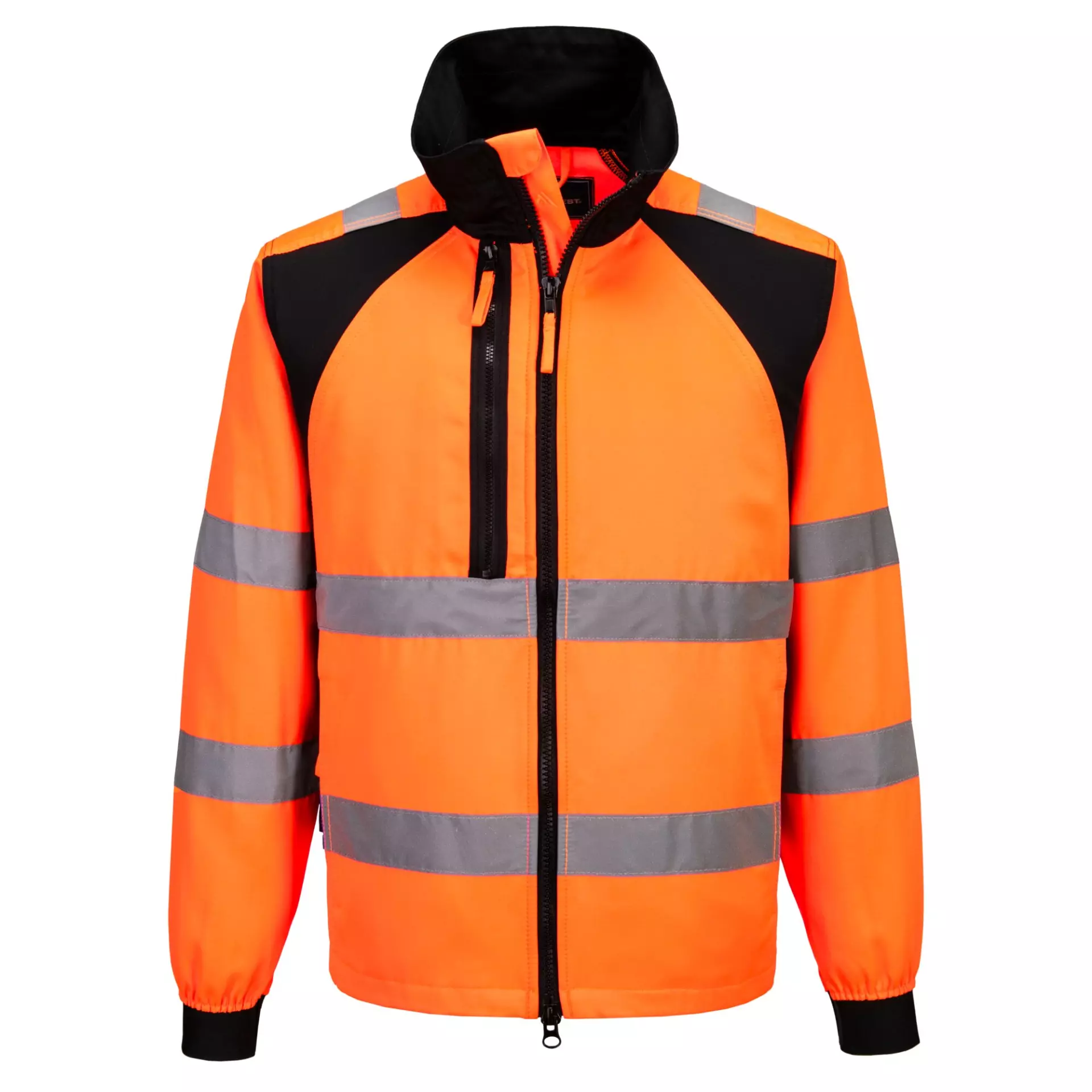 Portwest CD861OBR, WX2 Eco Hi-Vis Work Jacket, Orange/Black, image 1