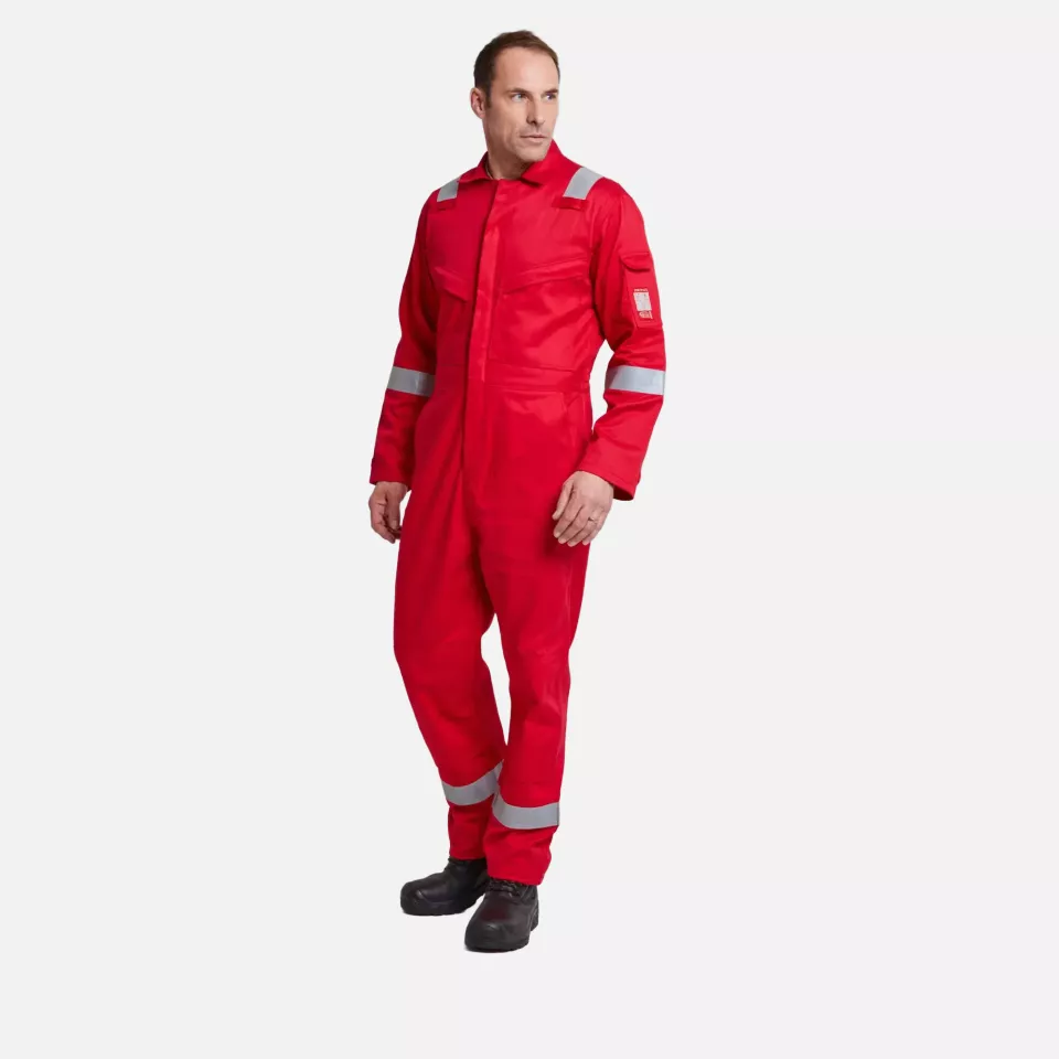 Portwest FR21RER, Bizflame Work Flammhemmender Superleichter Antistatischer Overall, Rot, image 2, gallery thumbnail