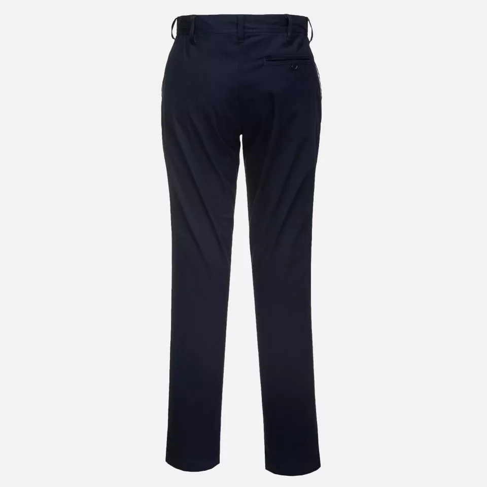 Portwest S232DNS, WX2 Eco Stretch Slim Chino Trousers, Dark Navy Short, image 2, gallery thumbnail