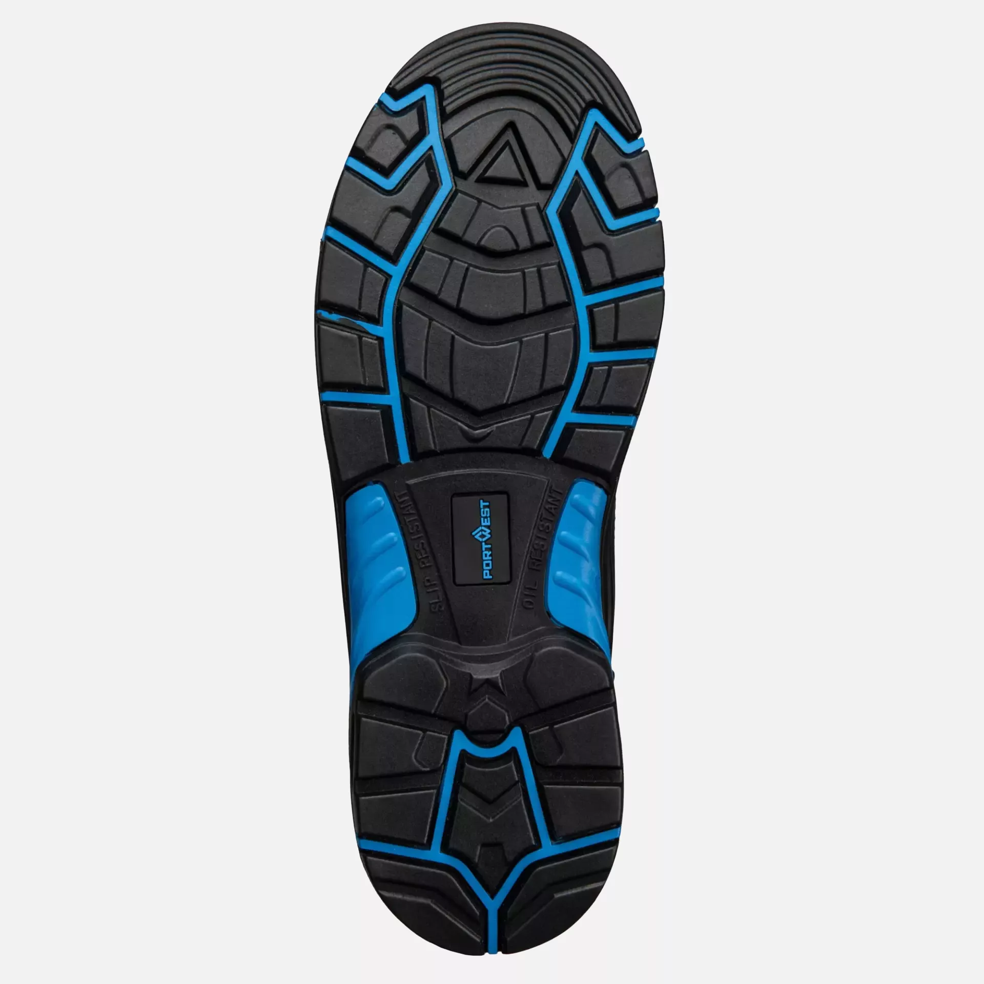 Portwest FC18BKB, Composite Action Leather Mid Boot S3S ESD HRO SR SC FO, Black/Blue, image 2