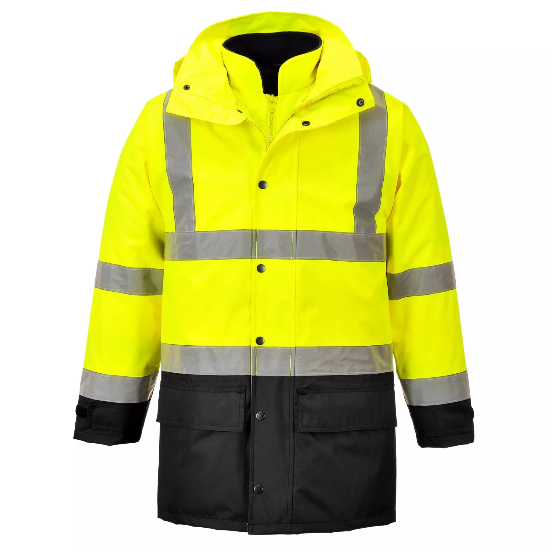 Portwest S768YBR, Warnschutz 5-in-1 Kontrast Executive Jacke, Gelb/Schwarz, image 7