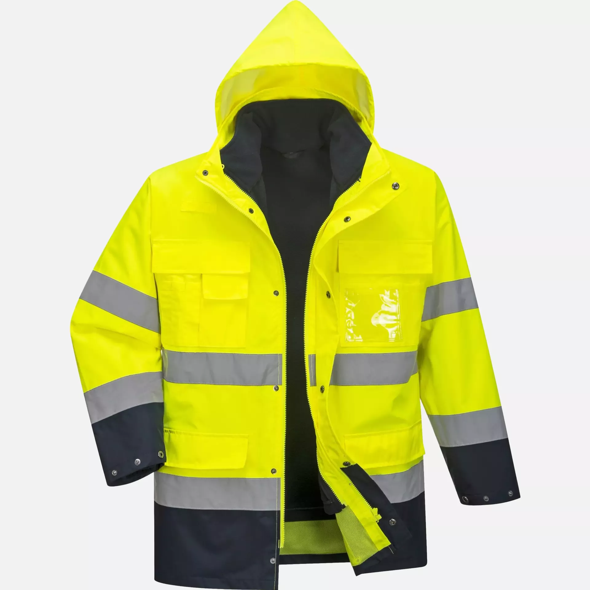 Portwest S162YNR, Hi-Vis 3-in-1 Contrast Lite Jacket, Yellow/Navy, image 3