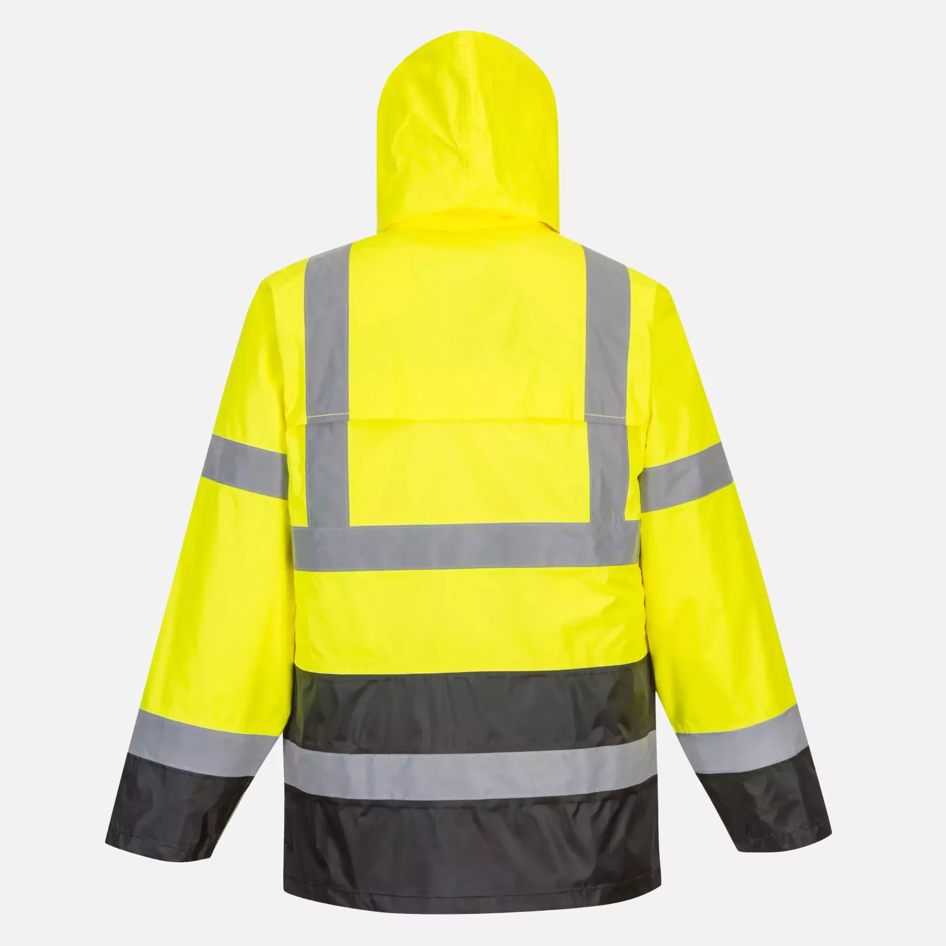 Portwest H443YBR, Hi-Vis Contrast Classic Rain Jacket, Yellow/Black, image 4