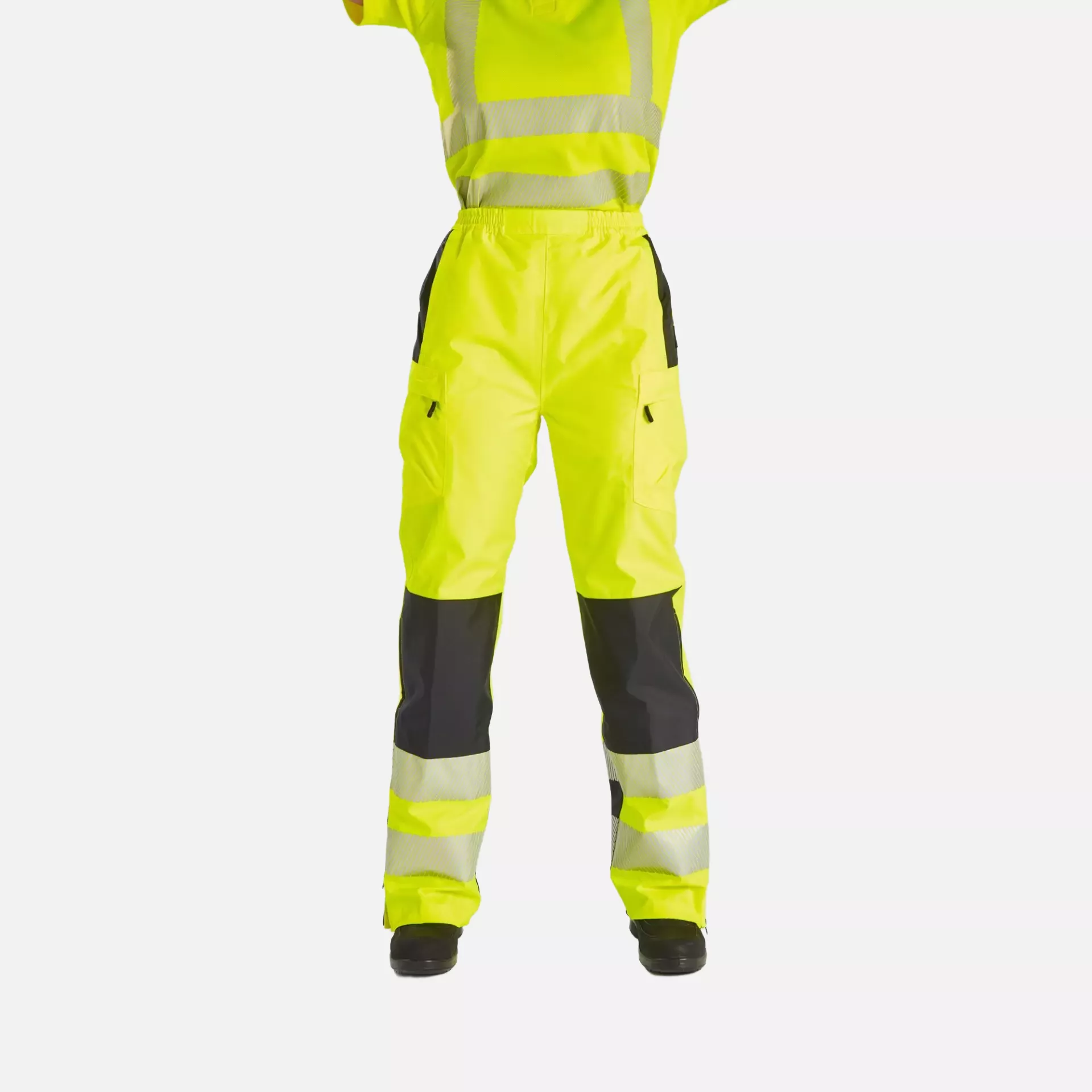Portwest PW386YBR, PW3 Hi-Vis Women's Rain Trousers, Yellow/Black, image 4