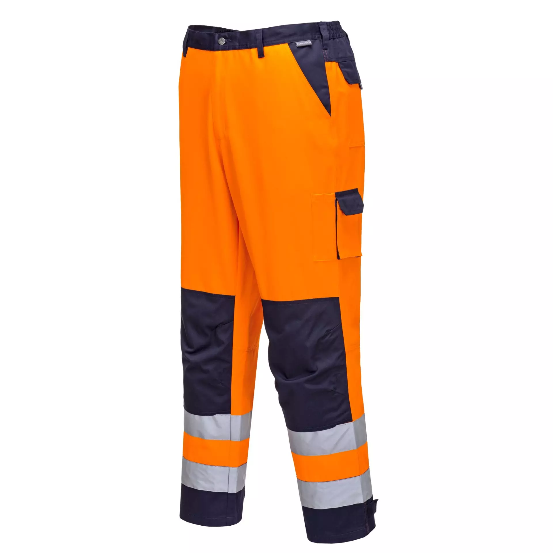 Portwest TX51ONR, Lyon Hi-Vis Kontrast Arbeitshose, Orange/Marine, image 2