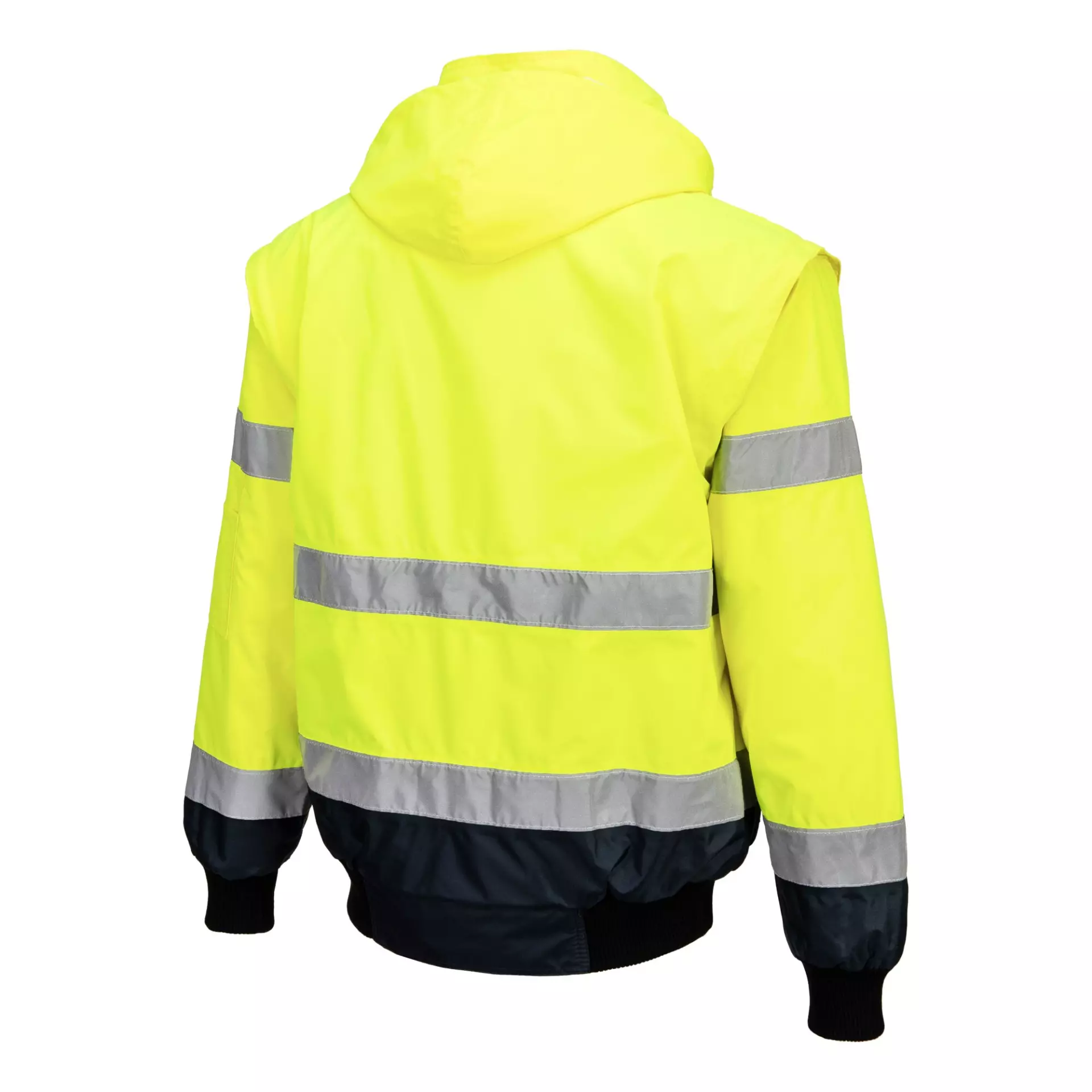 Portwest C465YNR, Hi-Vis 3-in-1 Contrast Bomber Jacket, Yellow/Navy, image 10