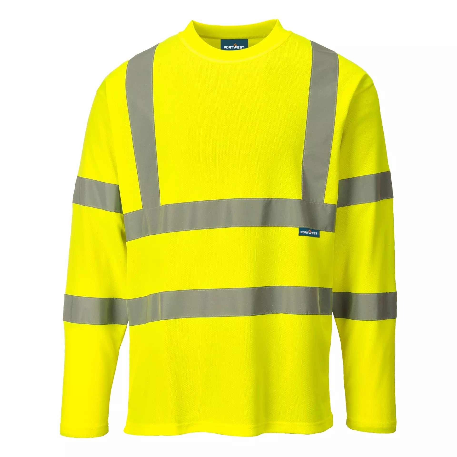 Portwest S278YER, Hi-Vis Cotton Comfort T-Shirt L/S, Yellow, image 1