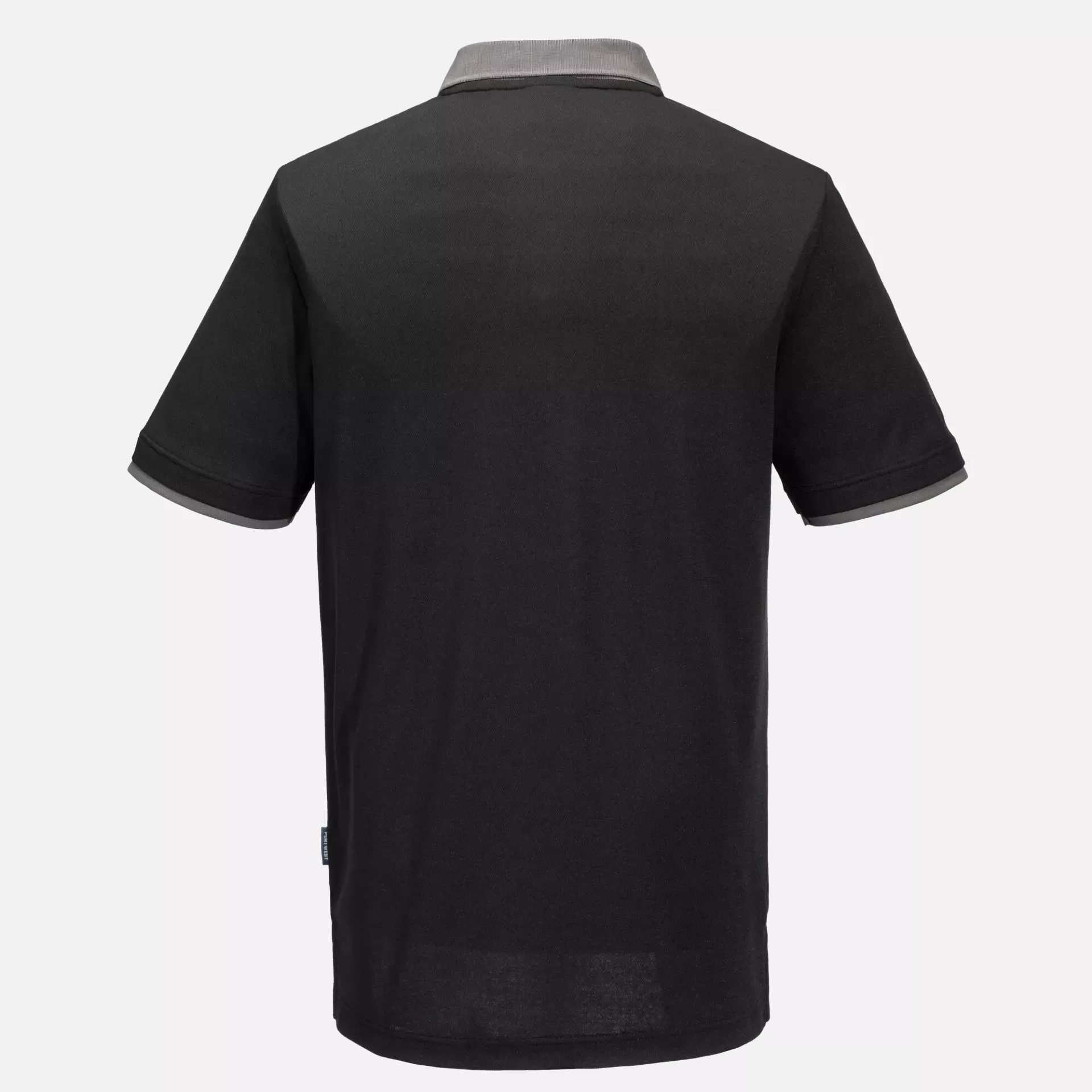 Portwest PW210BZR, PW2 Cotton Comfort Poloshirt Kurzarm, Schwarz/Zoom Grau, image 2