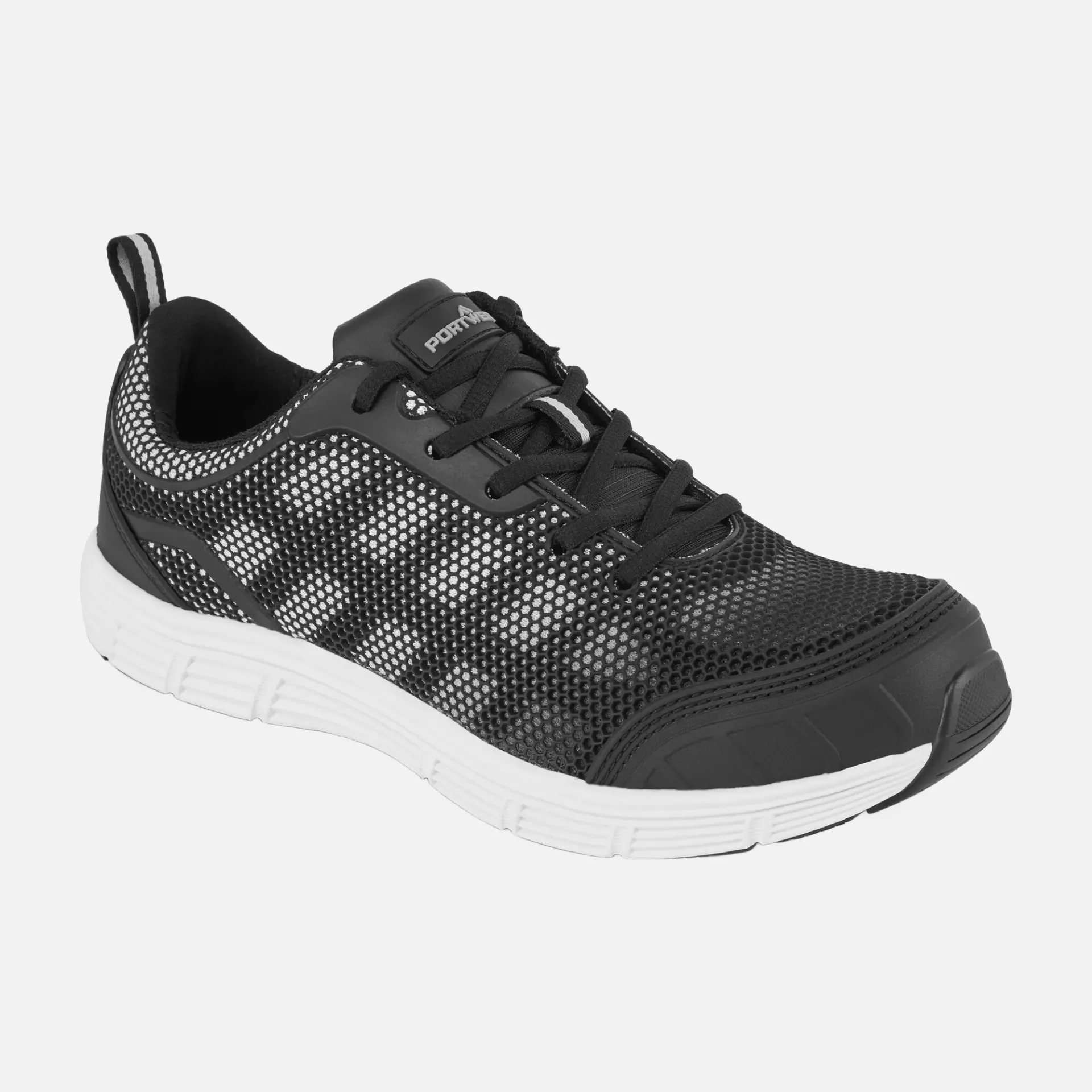 Portwest FT15BKW, Steel Textile Trainer S1P FO SR, Black/White, image 2