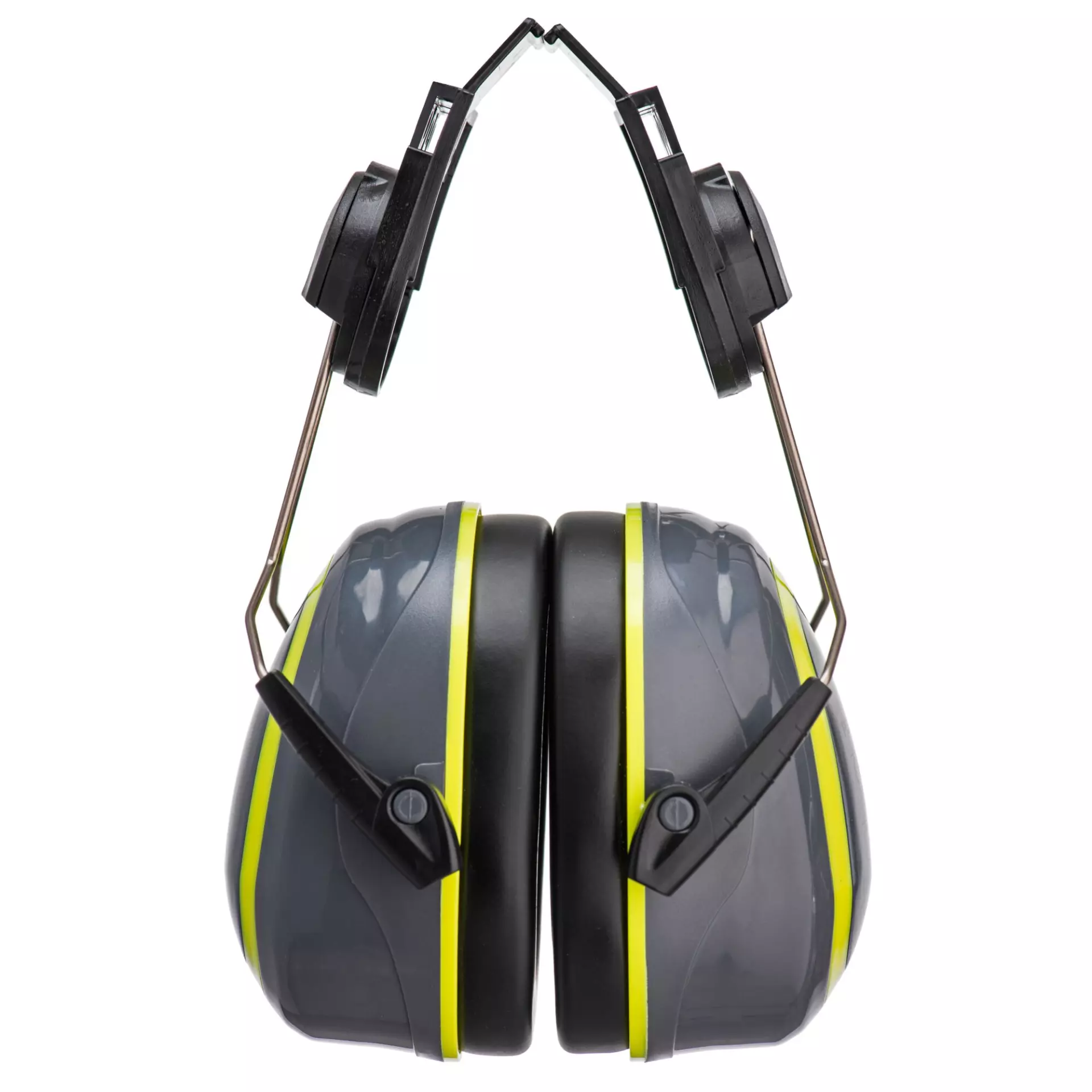 Portwest PW76GYR, HV Extreme Ear Defenders Medium Clip-On, Grey/Yellow, image 1
