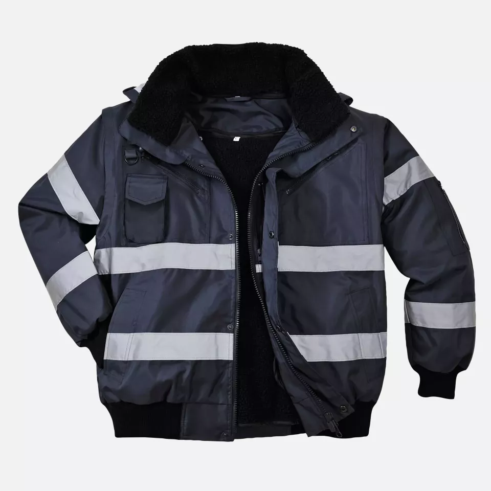 Portwest S435NAR, Iona 4-in-1 Bomber Jacket, Navy, image 4, gallery thumbnail
