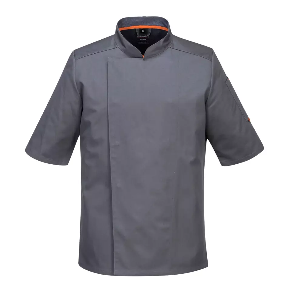 Portwest C738SGR, Chef's MeshAir Pro Jacket S/S, Slate Grey, image 1, gallery thumbnail