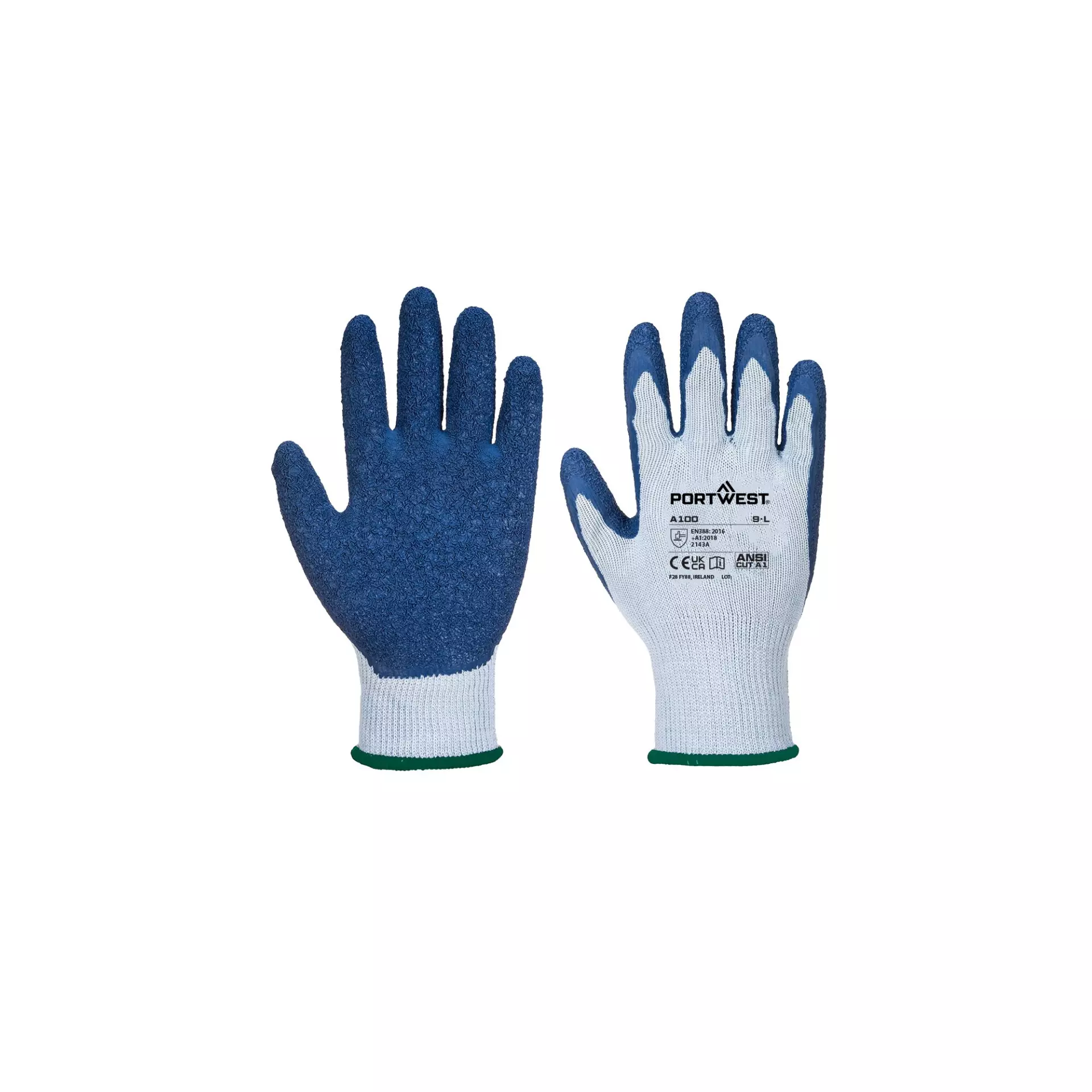 Portwest A100G4R, Grip Glove - Latex, Grey/Blue, image 3
