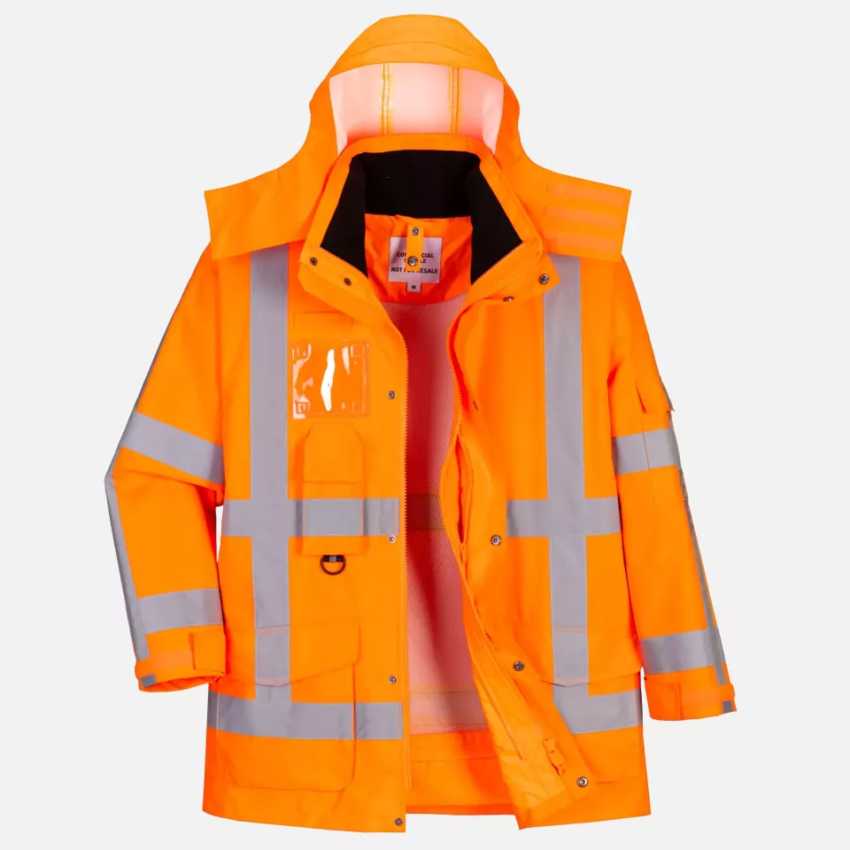 Portwest R461ORR, RWS Hi-Vis 3-in-1 Traffic Jacket, Orange, image 3, gallery thumbnail