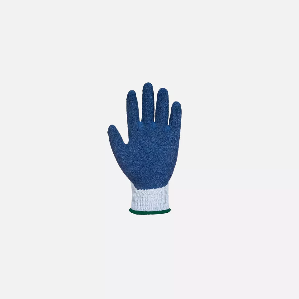 Portwest A100G4R, Grip-Handschuh - Latex, Grau/Blau, image 2, gallery thumbnail