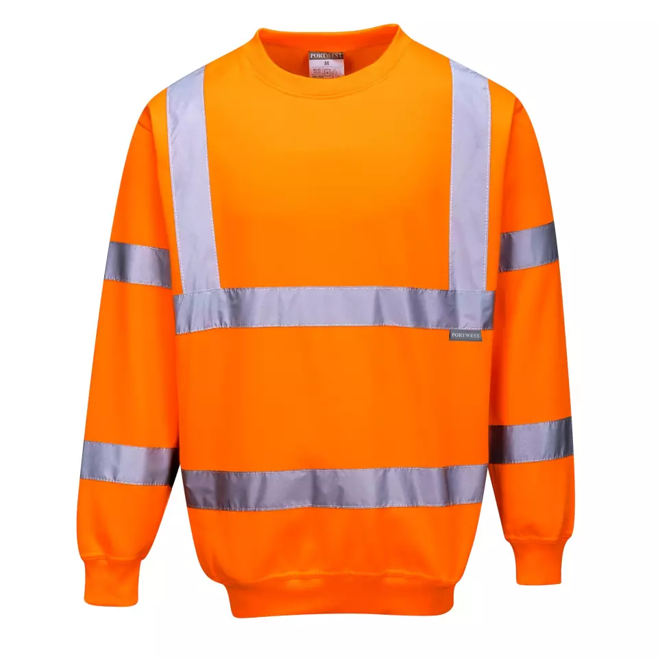 Portwest B303ORR, Hi-Vis Sweatshirt, Orange, image 1, gallery thumbnail
