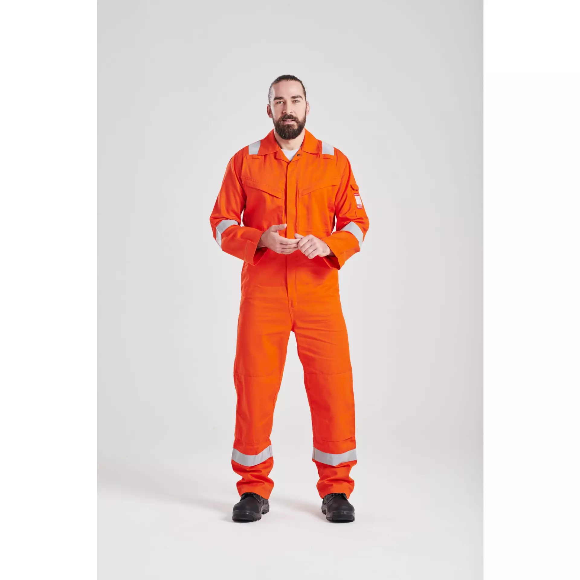 Portwest FR21ORR, Bizflame Work FR Super Lightweight Anti-Static Coverall, Orange, image 2