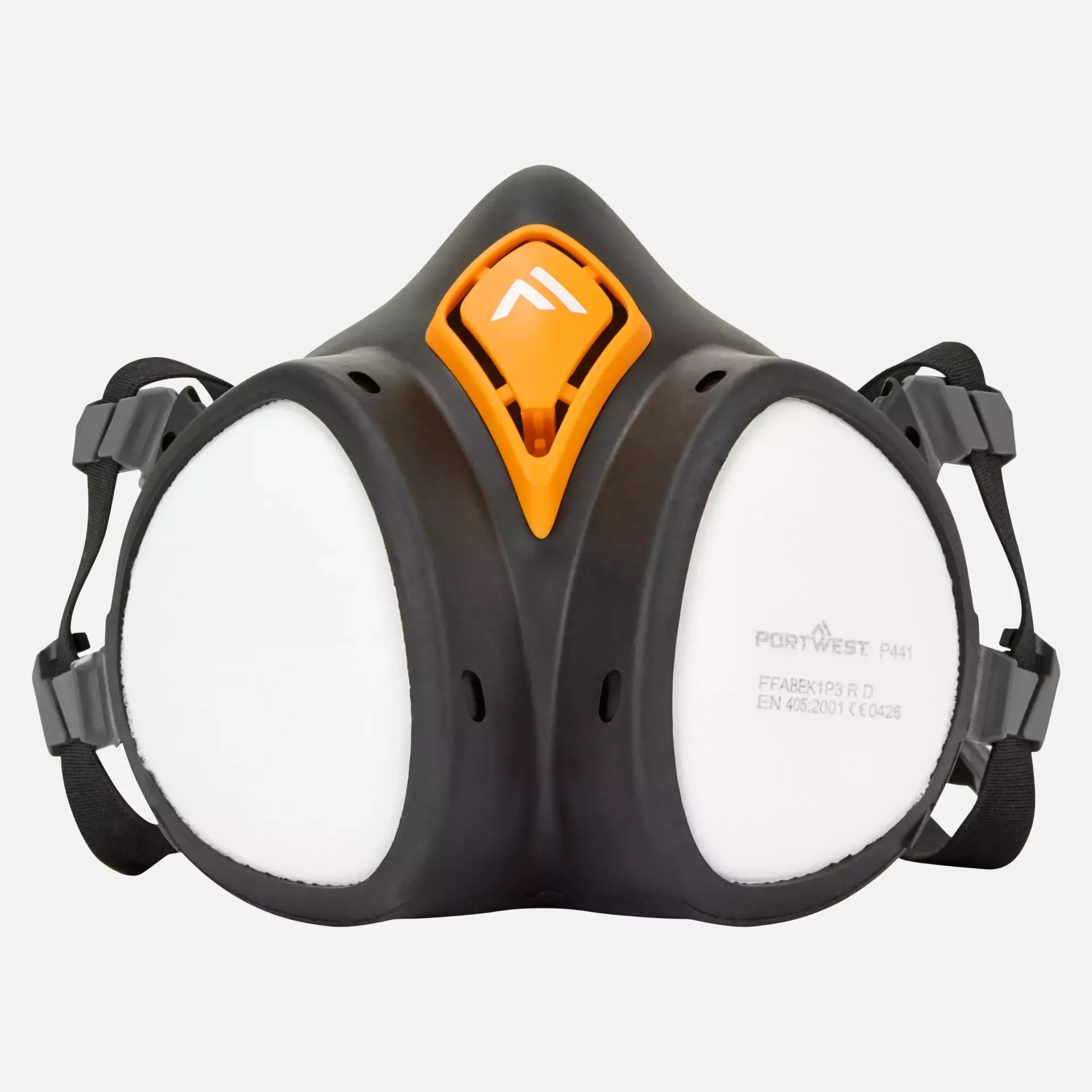Portwest P441BKR, ABEK1P3 Ready to use Half Mask, Black, image 1