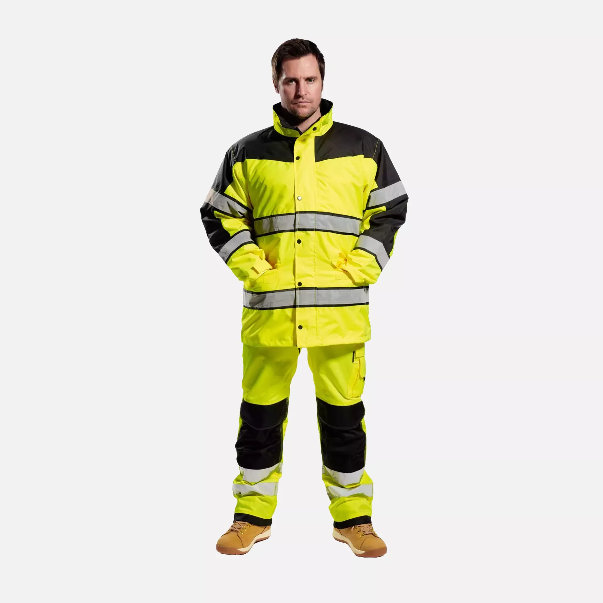 Portwest S462YER, Hi-Vis Contrast Winter Classic Jacket, Yellow, image 3