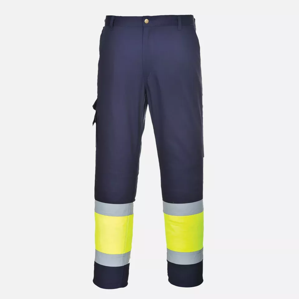 Portwest L049YNR, Leichte Warnschutz Kontrast Servicehose Klasse 1, Gelb/Marine, image 1, gallery thumbnail