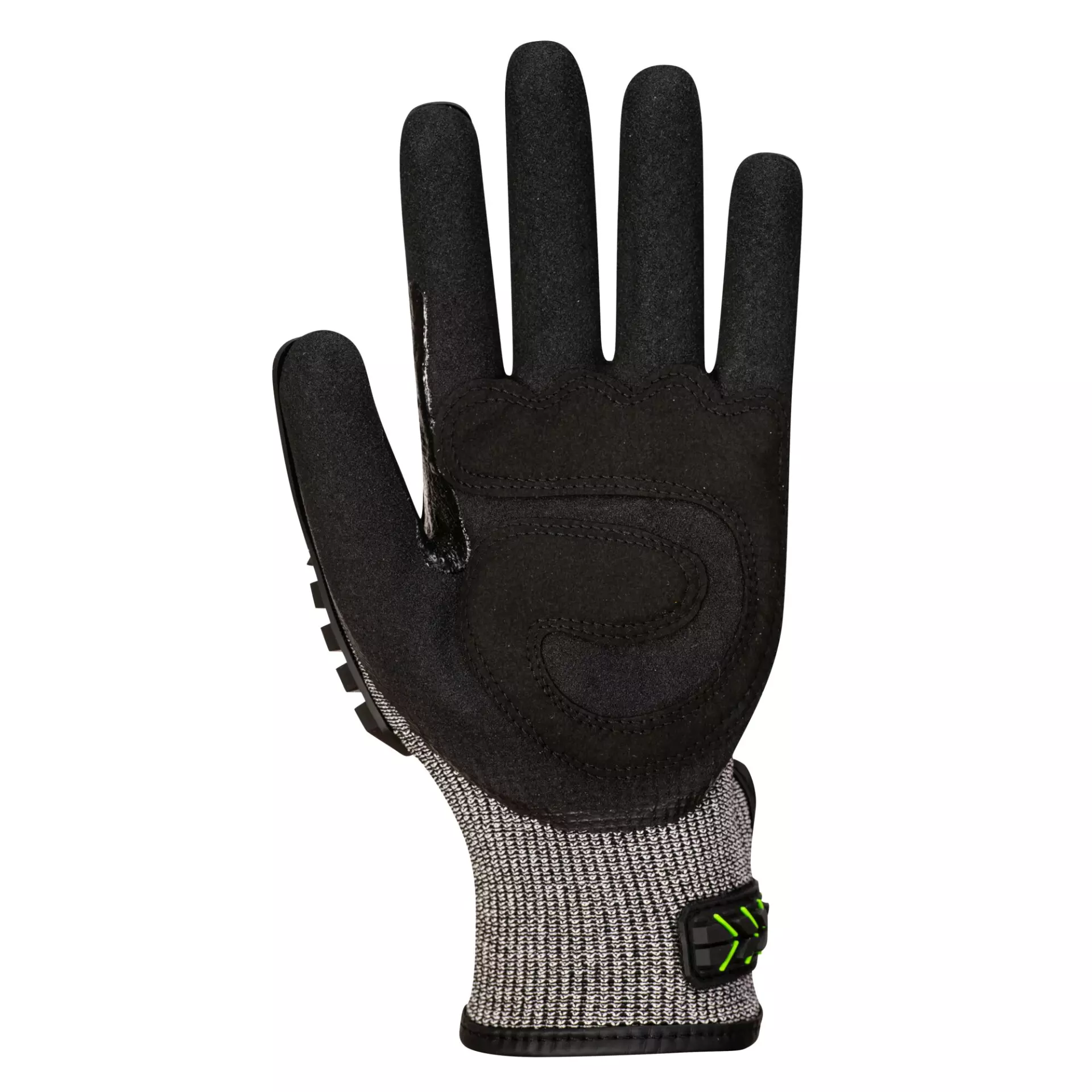 Portwest A755K3R, VHR15 Nitrile Foam Impact Glove, Black/Green, image 2