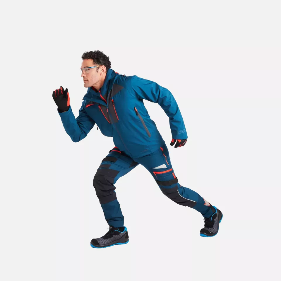 Portwest DX463MBR, DX4 Rain Jacket, Metro Blue, image 4, gallery thumbnail