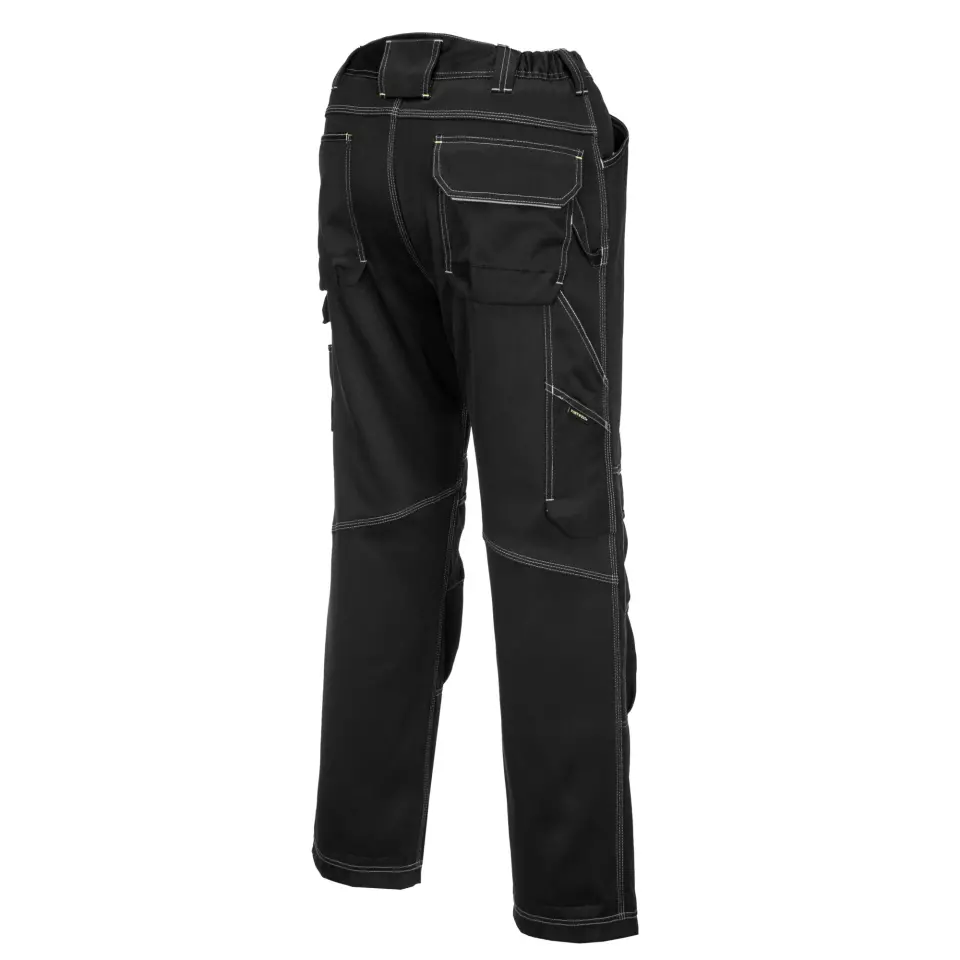 Portwest T601BKS, PW3 Work Trousers, Black Short, image 4, gallery thumbnail