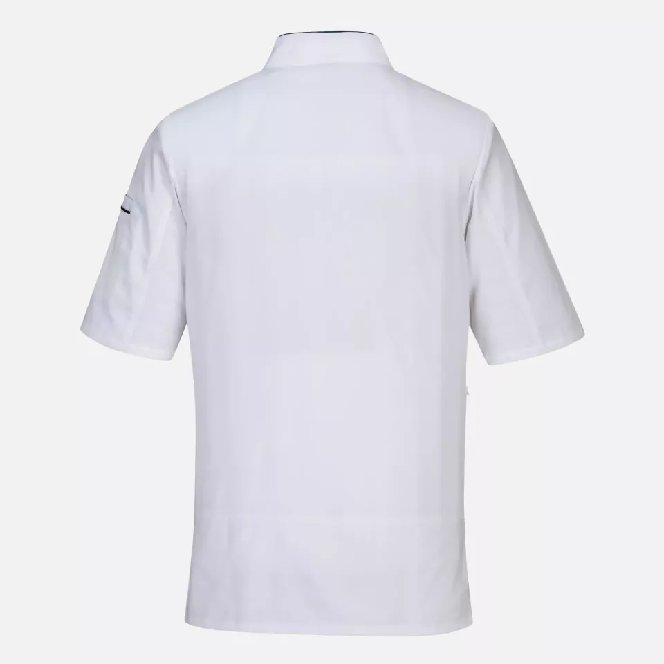 Portwest C735WHR, Chef's MeshAir Pro Surrey Jacket S/S, White, image 2, gallery thumbnail